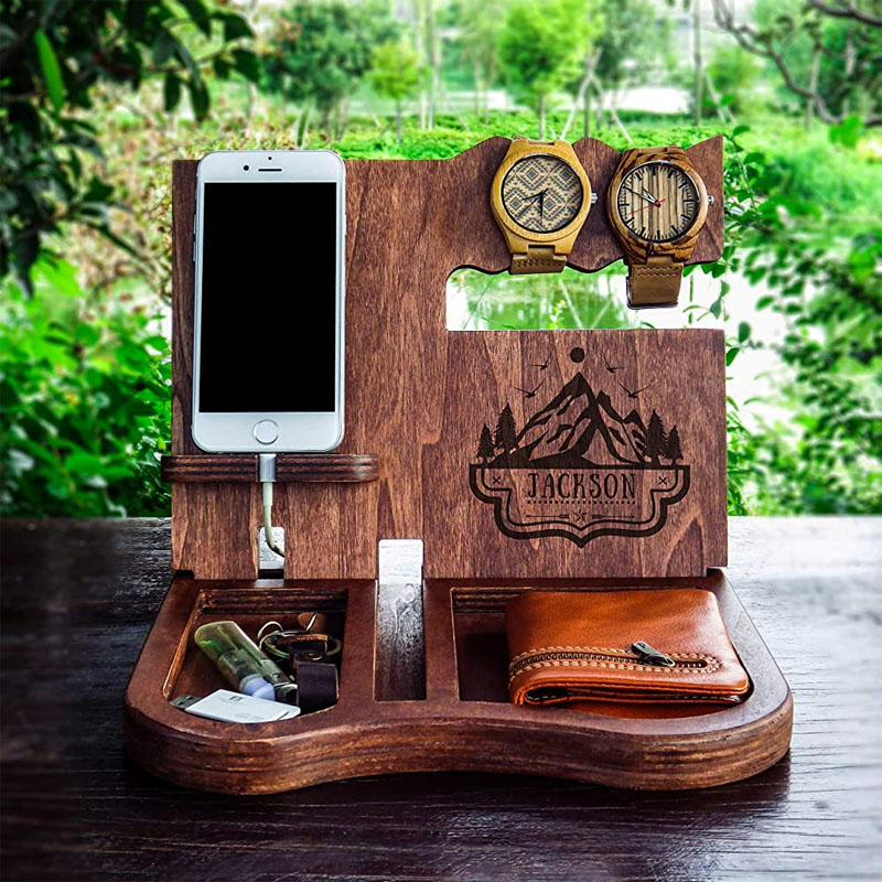Present for boyfriend with unique wooden stand