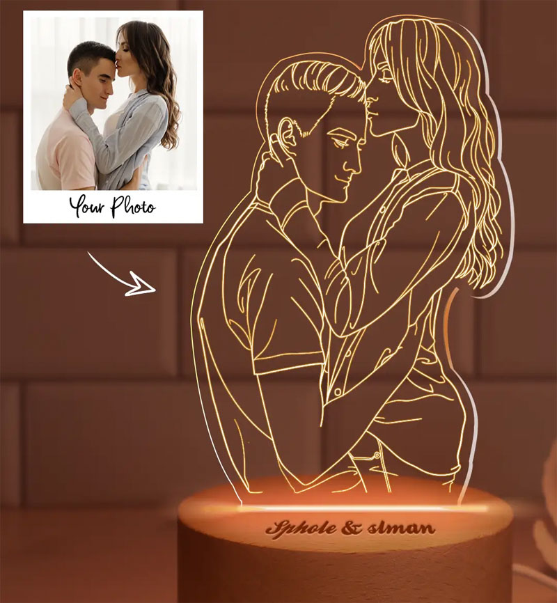 Personalized gifts for boyfriend 3D lamp