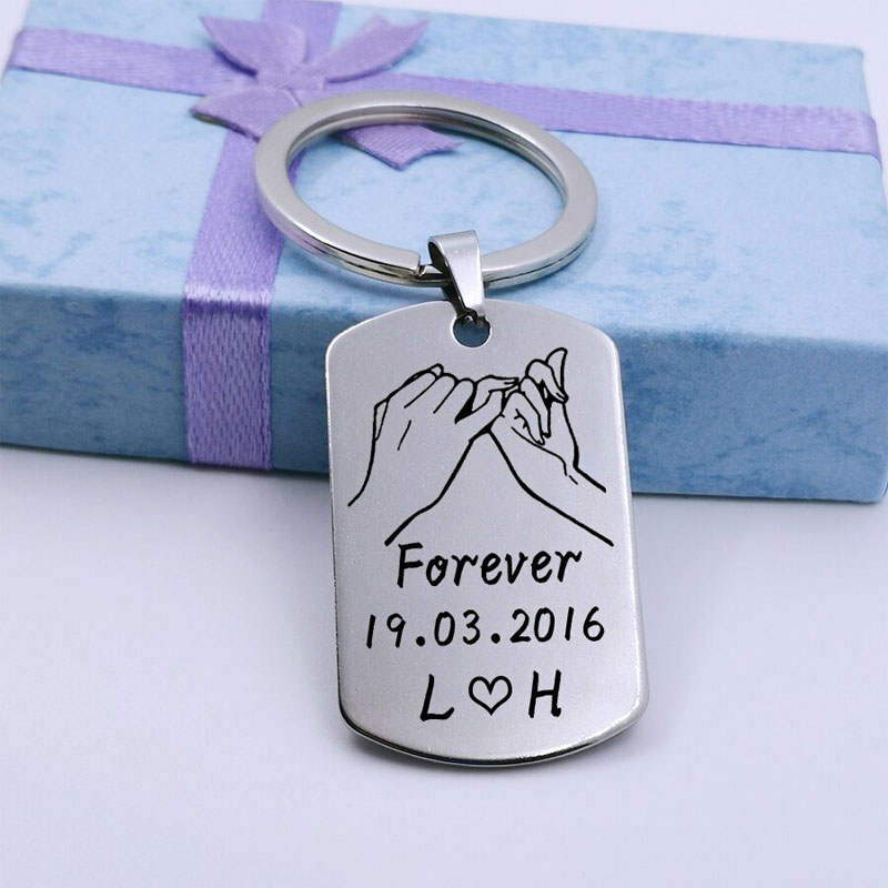 Personalized keychain for customized gifts for boyfriend
