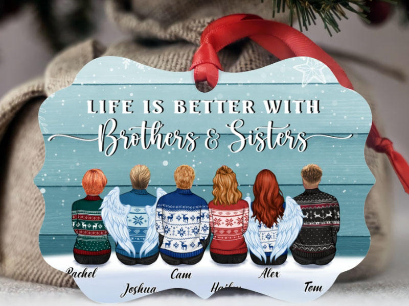  personalized ornaments for family member