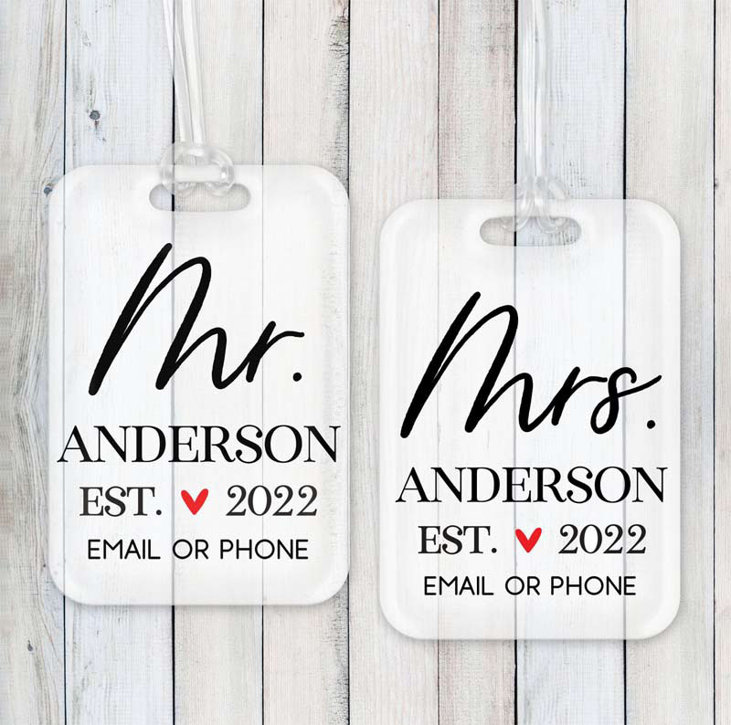 custom luggage tags practical engagement gifts