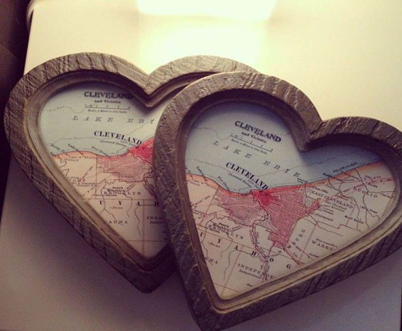 wooden heart-shaped frame practical engagement gifts
